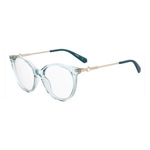 New Kids Moschino Love Eyeglasses MOL618/TN 0MVU 00 Transparent Azure Blue 51mm
